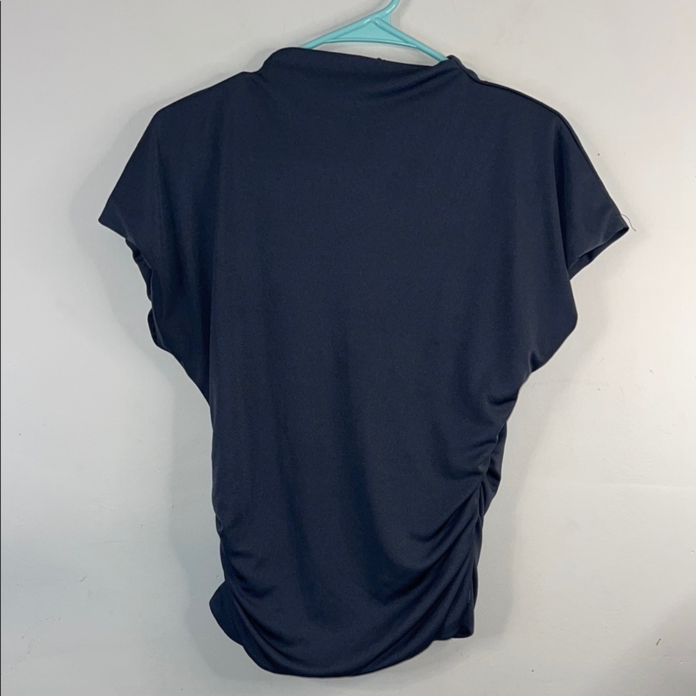 🏷️ Muse Blue Dolman Sleeve Ruched Blouse Size Small #198
